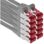 10x 1m cat6 s / ftp pimf shielded network cable cat. 6 rj45 ethernet cable router lan dsl switch modem ...