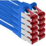 10x 2m c�ble de raccordement cat6 s / ftp pimf blindage cat. 6 c�ble r�seau rj45 c�ble ethernet dsl lan ...
