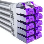 10x 2m cat7 c�ble r�seau - 10 gigabit - rj45 c�ble de raccordement c�ble ethernet (cuivre, sftp pimf ...