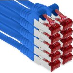 10x 3 m�tres c�ble patch cat6 s / ftp pimf blindage c�ble r�seau cat. 6 rj45 c�ble ethernet routeur lan ...