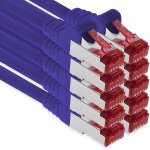 10x 3 m�tres c�ble patch cat6 s / ftp pimf blindage c�ble r�seau cat. 6 rj45 c�ble ethernet routeur lan ...