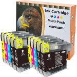 10x cartouches d'encre compatibles pour brother lc - 980 lc - 1100 lc980 lc1100 pour dcp - 185c dcp - ...