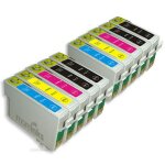 10x cartouches d'encre compatibles - avec puce - cyan, magenta, yellow, black - pour epson stylus, office, ...