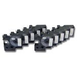 10x cassette ? ruban vhbw 9mm pourvdymo labelmanager 200, 300, 350, 350d, 360d, 400, 420p, 450, 450d, ...