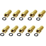 10x f - plug 8 mm avec bague d'tanchit en caoutchouc pour cble coaxial cble d'antenne cble coaxial ...