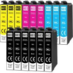 10x t0715 cartouches d'encre compatibles avec epson t0711 t0712 t0713 t0714 pour stylus bx300f sx610fw ... 10x t0715 cartouches d'encre compatibles avec epson t0711 t0712 t0713 t0714 pour stylus bx300f sx610fw ...
