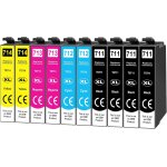 10x t0715 cartouches d'encre compatibles avec epson t0711 t0712 t0713 t0714 pour stylus bx300f sx610fw ...