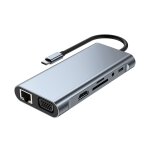 11 en 1 type c dock hub usb 3. 0 rpartiteur adaptateur multiport 4k compatible rj45 sd / tf vga pd audio ...