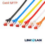 (12 pices / paquet) cbles ethernet rseau rj45 cat 6 cble de raccordement sftp cat6 blind sans accroche ...