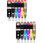 12 xl cartouches compatible avec canon pgi 525 cli 526 pour pixma mg6150 mg6250 mg8150 mg8240 mg8250