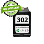 123consommables - 302 - cartouche d'encre compatible avec hp 302 noir cartouche encre pour officejet ...
