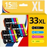 123consommables - 33xl - pack 15 cartouches d'encre compatible pour epson 33 xl pour expression premium ...