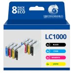 123consommables - lc100 - pack 8 cartouches d'encre compatibles pour brother dcp - 130c dcp - 135c dcp ... 123consommables - lc100 - pack 8 cartouches d'encre compatibles pour brother dcp - 130c dcp - 135c dcp ...