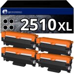 123consommables - tn2510 xl - pack 4 toners compatible avec brother tn - 2510 xl pour brother mfc - l2800dw ...