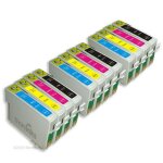12x cartouche d'encre compatible moreinks - avec puce - cyan / magenta / jaune / noir pour remplacer ...