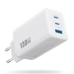 130w chargeur usb c, 3 ports avec gan iii tech prise usbmultiple, 65w pd + pps chargeur rapide compact ...