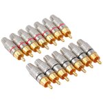 14 pices connecteurs rca sans soudure, adaptateurs audio vido rca mles pour cble coaxial, plaqu ...
