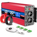 1500w convertisseur 24v 220v pur sinus transformateur - 2 prises eu ac et usb, télécommande sans fil ... 1500w convertisseur 24v 220v pur sinus transformateur - 2 prises eu ac et usb, télécommande sans fil ...