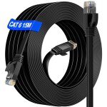 15m cble ethernet cat 6, rj45 15m cat 6 cble de rseau haut dbit (15 clips) - 10 / 100 / 1000 mbits ...