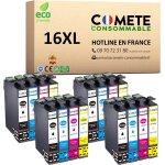 16 cartouches d'encre compatibles avec epson 16 xl t1631 stylo plume - pour cartouche epson wf 2510 workforce ...