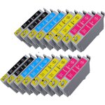 16 x cartouche d'encre avec puce compatible epson c13t07154010, c13t08954010, t0715, t0895 pour imprimantes ...