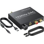 192khz dac convertisseur numrique spdif optique coaxial toslink vers analogique audio stro l / r rca ...