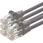 1attack cble rseau patch cat5 utp avec 2x jeu de fiches rj45 gris 5 pices - 1m[shu05888]