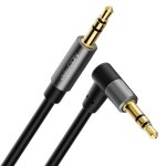 1m c�ble jack audio st�r�o aux - c�ble jack 3, 5 mm - fiche audio coud�e - fiche en m�tal - pour t�l�phone ...