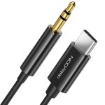 1m c�ble usb - c vers jack 3, 5 mm aux c�ble audio compatible avec apple samsung google huawei xiaomi ...