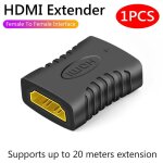 1pcs =0. 5m prolongateur hdmi femelle vers femelle 4k, adaptateur d'extension de convertisseur, cran ...