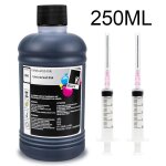 (1pcs black) kit de recharge d'encre  colorant 250ml, encre universelle compatible avec imprimante brother ...