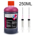 (1pcs magenta) kit de recharge d'encre  colorant 250ml, encre universelle compatible avec imprimante ...