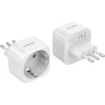 1pc prise adaptateur italie, adaptateur de voyage europe francaise fr 2 broches vers italie 3 broches ... 1pc prise adaptateur italie, adaptateur de voyage europe francaise fr 2 broches vers italie 3 broches ...