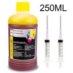 (1pcs yellow) kit de recharge d'encre  colorant 250ml, encre universelle compatible avec imprimante ...