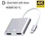 2 en 1 - mini displayport 3 en 1 dp mle vers dvi hdmi vga adaptateur audio femelle port d'affichage ...