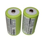 2 batterie ni - mh vhbw 3000mah (1. 2v) pour radio de chantier, d'ext�rieur, de camping, perfectpro handsfree, ...