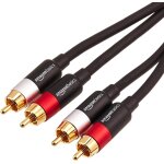 2 câbles audio rca pour amplificateur, enceintes actives ou caisson de basse, avec fiches plaquées or, ... 2 câbles audio rca pour amplificateur, enceintes actives ou caisson de basse, avec fiches plaquées or, ...