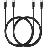 2 c�ble usb - c vers usb - c 1, 8m pour samsung galaxy s25 ultra / s25 edge / s25 + / s25 fe - noir - ...