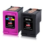 2 cartouches d'encre compatibles hp 301 xl pour hp envy 4500 4504 4505 4507 5530, hp deskjet 2540 2542 ...