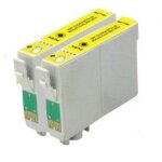 2 cartouches d'encre compatibles - jaune pour epson stylus sx 218 sx 515w sx 510w sx 115 sx 200 sx 400 ...