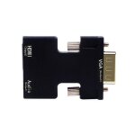 Type 2 - convertisseur hdmi vers vga 1080p, avec connecteur adaptateur audio, pour pc portable, botier ...