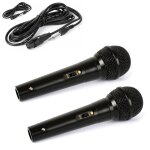 2 microphones chant karaoke conf�rence, musique dynamique unidirectionnel noir / c�ble xlr - xlr 3m