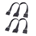 2 - pack 15 pin sata d'alimentation d'extension cble, mle vers femelle cable, pour hdd, ssd, lecteurs ...