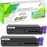 2 packs 45807106 cartouche de toner compatible b412 b432 b512 mb472 mb492 mb562 noir 7000 pages haute ...