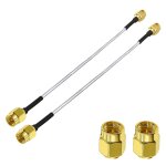 2 pack 6 pouces sma m�le vers sma m�le rg405 c�ble coaxial d'extension pour dispositifs lan sans fil ...