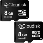 2 packs de 8 go carte micro sd carte mmoire microsd classe 10 avec adaptateur sd (2 packs de 8 go)