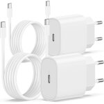 2 pack iphone 15 16 charger cable, 20 w usb c to c fast charger cable for iphone 16 pro max / 15 pro ...