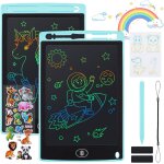 2 pack tablette d'criture lcd 8, 5 pouces, lcd tablette dessin avec ecran color, bloc d'criture effaable ...