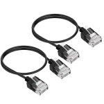 2 pack ultra slim rj45 cat6a ethernet cable 2m pack of 2 slim utp cat6 network lan cable high speed 10gbps ...
