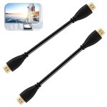 2 pi�ces 30 cm c�ble hdmi court - compatible 4k, arc, hd, ethernet, haute vitesse - noir, hdmi vers hdmi ...